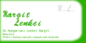 margit lenkei business card